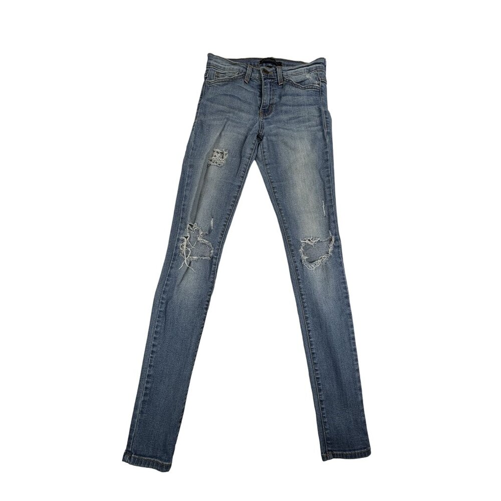 Flying Monkey Platinum Distressed Skinny Jeans  Size 25  Denim